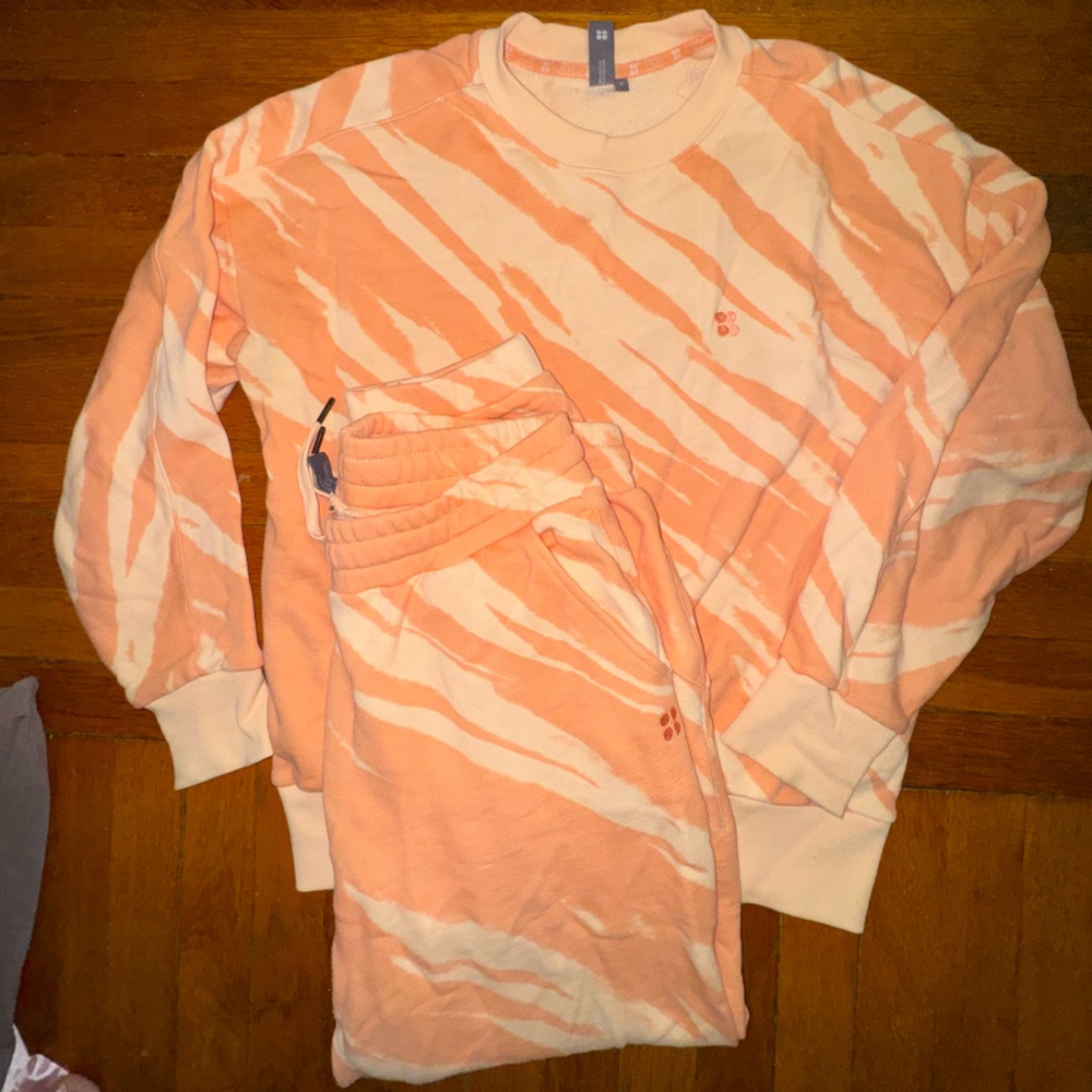 Sweaty Betty sweat set, coral
